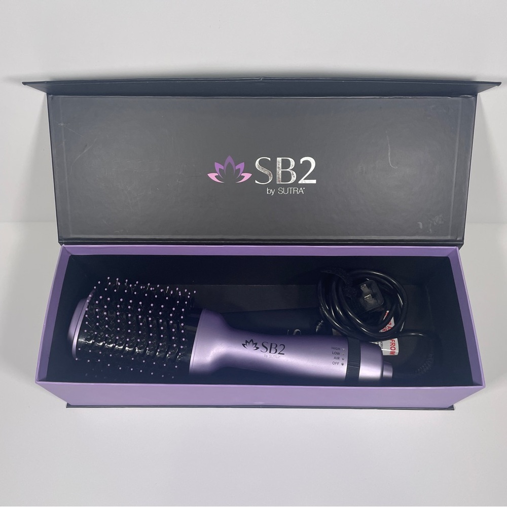 SB2 by Sutra Professional 3” Blowout Brush in Purple With Box And Manual